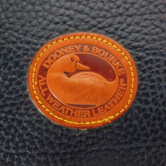 Vintage Dooney & Bourke All Weather Navy Blue Pebble Leather Crossbody Handbag - Picture 10 of 12